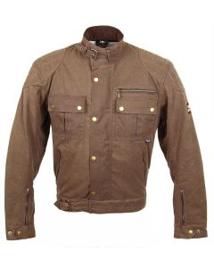 Bores Motorradjacke Trophy Pro 1 Classic Wachsjacke mokka Herren Textiljacke - S bis 6XL