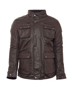 Bores Motorradjacke Herren Adolfo gewachst bis Schwarz - S bis 6XL