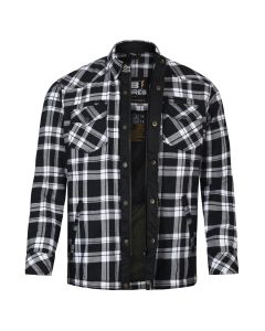 Bores Motorradhemd Lumberjack Herren PREMIUM BORTEXX (AA) Schwarz Weiß - 2XS bis 6XL