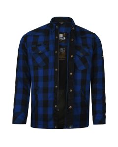 Bores Motorradhemd Herren Lumberjack PREMIUM BORTEXX (AA) Dunkelblau Schwarz - 2XS bis 6XL