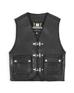 Bores Motorrad Lederweste Sunride 3 Herren Schwarz - S bis 6XL