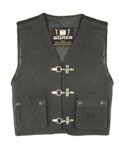 Bores Motorrad Lederweste Nubuk Sunride 4 aufgesetzte Taschen - S bis 6XL