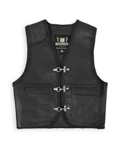 Bores Motorrad Lederweste Sunride 5 Herren Schwarz - S bis 6XL