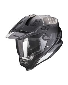 SCORPION Motocrosshelm ADF-9000 AIR DESERT Mattschwarz Silber ECE R22.06