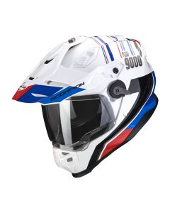 SCORPION Motocrosshelm ADF-9000 AIR DESERT Weiss Blau Rot ECE R22.06