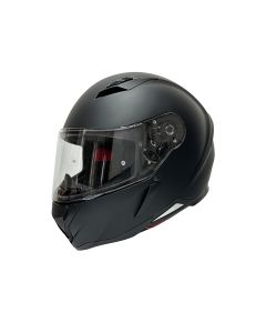 Bores Gensler Motorrad Integralhelm mit Sonnenblende Street Fieberglas ECE22.06 bis Schwarz Matt - XS bis 2XL