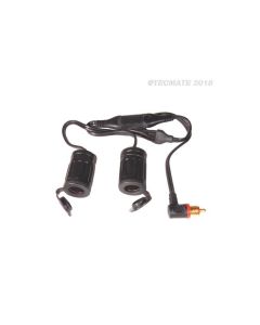 OPTIMATE Adapter Motorrad 90° Stecker auf 2x Autosteckdose (No.36) (Stück)