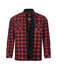 Bores Lumberjack Motorradhemd Herren - PREMIUM - rot/blau