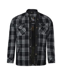 Bores Lumberjack Motorradhemd Herren - PREMIUM - grau-schwarz-weiss