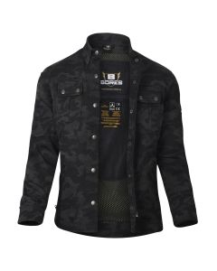 Bores Motorradshirt Military-Jack Damen - PREMIUM - Army Schwarz/Camouflage