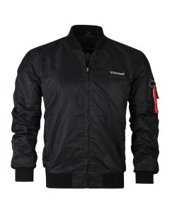 Bores Bomberjacke - Motorrad Fliegerjacke - schwarz CE Level AA geprüft