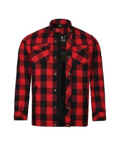 Bores Lumberjack Motorradhemd Herren - BASIC - rot/schwarz