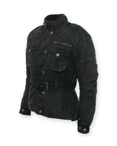 Bores Monika - Motorrad Wachsjacke Damen schwarz