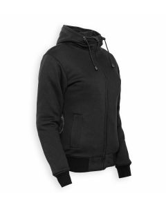 Bores Safety 5 - Motorrad Hoodie Damen - Kapuzenpullover schwarz - BorteXX Aramid 
