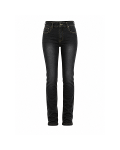 Bores Motorradjeans Damen Live Premium Plus - BORTEXX (CE (AAA)) Schwarz - W26 bis W36 L32 Inch