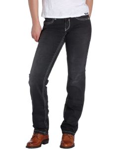 ROKKER THE LADY BLACK L34 / W28 Motorrad Jeanshose
