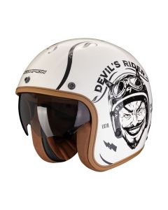 SCORPION Jethelm BELFAST EVO ROMEO Creme Schwarz ECE R22.06 