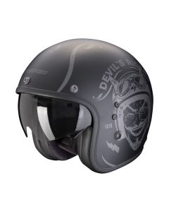 SCORPION Jethelm BELFAST EVO ROMEO Mattschwarz Silber ECE R22.06 