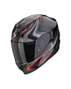 SCORPION Integralhelm EXO-520 EVO AIR TERRA Schwarz Silber Rot ECE R22.06 