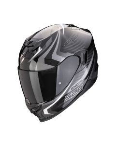 SCORPION Integralhelm EXO-520 EVO AIR TERRA Schwarz Silber Weiss ECE R22.06 