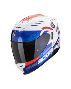SCORPION Integralhelm EXO-520 EVO AIR TITAN Weiss Blau Rot ECE R22.06 