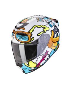 SCORPION Integralhelm EXO-JNR FUN Weiss Blau ECE R22.06 