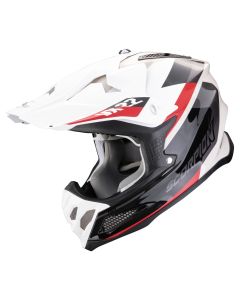 SCORPION Motocrosshelm VX-22 AIR BETA Schwarz Rot Weiss ECE R22.06 