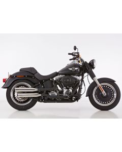 FALCON Double Groove Auspuff silber EG-BE passt für HARLEY DAVIDSON SOFTAIL Deuc