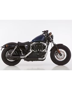 FALCON Double Groove Auspuff schwarz-matt EG-BE passt für HARLEY DAVIDSON SPORTS