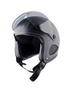 Bores Gensler SRM Slight 2 - FINALE - Leder Jethelm - mit Visier - schwarz-matt