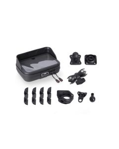 SW-Motech Universal Navi-Kit mit Navi Case Inkl 2" Klemmarm Für Lenker/Spiegelgewinde Kit