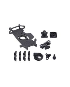SW-Motech Universal Navi-Kit T-Lock Halter Smartphone groß passt für Inkl 2" Klemmarm für Lenker/ Spiegelgewinde Kit