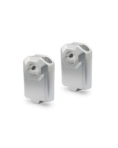 SW-Motech Lenkererhöhung für Ø 22 mm Lenker H=50 mm Silbern Satz