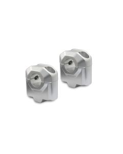 SW-Motech Lenkererhöhung für Ø 22 mm Lenker H=30 mm Silbern Satz
