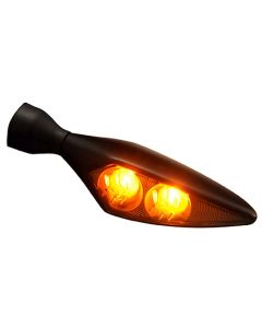 Kellermann Blinker Micro Rhombus Dark, schwarz, vorne links / hinten rechts (Stück)