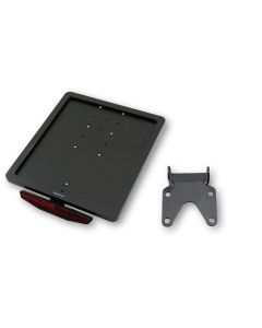 HIGHSIDER CNC Kennzeichen Halteplatte mit Uni- Halter Typ 1, schwarz eloxiert (Set)