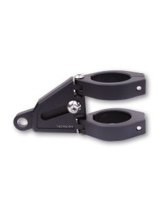 HIGHSIDER CNC Alu Lampenhalter Set EXTEND für Ø 42-43 mm, längenverstellbar, schwarz (Set)