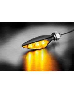 Kellermann Blinker Rhombus S Extreme, schwarz, klares Glas, VR/HL, Stück (Stück)