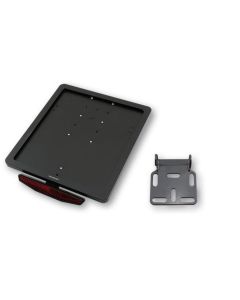 HIGHSIDER CNC Kennzeichen Halteplatte mit Uni- Halter Typ 2, schwarz eloxiert (Set)