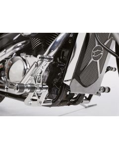 FALCON Round Style Fußrastenanlage silber TÜV passt für SUZUKI M 800 Intruder(05