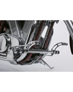 FALCON Round Style Fußrastenanlage silber TÜV passt für SUZUKI VS 1400 Intruder(