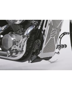 FALCON Round Style Fußrastenanlage silber TÜV passt für HONDA VT750C(97-01)